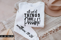 With God All Things Are - Christian Sleeve T-Shirt Design Product Image 1