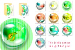 Keychain Bundle PNG, JPEG,Round Design/ Spring&amp;Abstraction Product Image 2