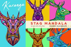 Kuranga Colored Stag Mandala Product Image 1