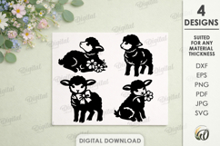 Easter Elements. Lambs SVG Product Image 1