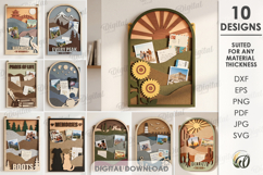 3D Felt Memory Organizers Bundle Laser Cut. Wall Decor SVG Product Image 1