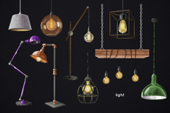 Interior set loft style. Living room creation kit. Product Image 2