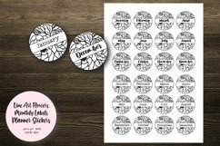 Line Art Flowers Monthly Labels Planner Stickers Product Image 1