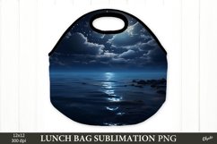 Night Sea PNG. Lunch Bag Sublimation PNG. Lunch Bag PNG Product Image 1