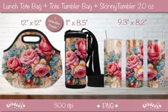 Lunch bag sublimation wrap Tumbler png Tote bag sublimation Product Image 1