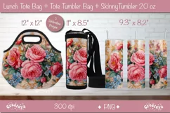 Lunch bag sublimation wrap Tumbler png Tote bag sublimation Product Image 1
