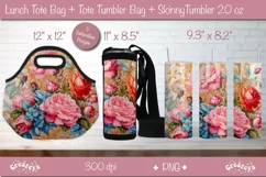Lunch bag sublimation wrap Tumbler png Tote bag sublimation Product Image 1