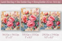 Lunch bag sublimation wrap Tumbler png Tote bag sublimation Product Image 2