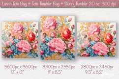 Lunch bag sublimation wrap Tumbler png Tote bag sublimation Product Image 2