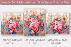 Lunch bag sublimation wrap Tumbler png Tote bag sublimation Product Image 2