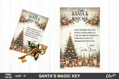 Santa’s Magic Key Design PNG. Vintage Christmas PNG Product Image 1