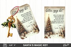Santa’s Magic Key PNG. Vintage Christmas Home Key Product Image 1