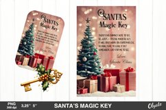 Santa’s Magic Key Sublimation. Vintage Santa Sublimation PNG Product Image 1