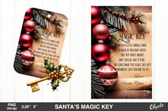 Santa’s Magic Key Design PNG. Retro Christmas PNG Product Image 1