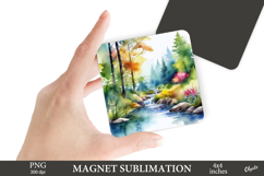Woodland Magnet PNG. Fridge Magnet PNG Product Image 1