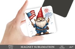 Patriotic Magnet PNG. Gnome Sublimation PNG. 4th of July PNG Product Image 1