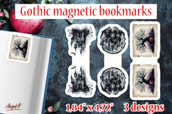 Gothic magnetic bookmarks template Mystical Medieval Castle Product Image 1