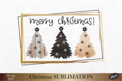 Rustic Christmas Tree PNG. Christmas Tree Sublimation. 