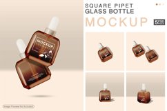 Square Pipet Glass Bottle - Mockup Product Image 1