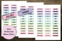 Ribbon Monthly Labels Planner Stickers Product Image 1