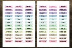 Ribbon Monthly Labels Planner Stickers Product Image 2