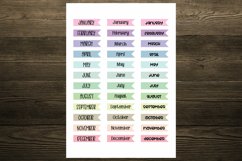 Ribbon Monthly Labels Planner Stickers Product Image 3