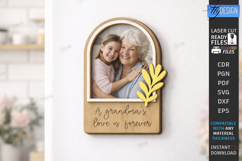 Mother's Day Mini Photo Frame Laser Cut | Floral Magnet SVG Product Image 1