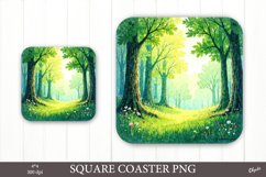 Forest Nature PNG. Green Grass Coaster PNG Product Image 1
