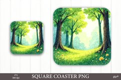 Nature PNG. Green Forest Coaster PNG Product Image 1