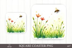 Nature Coaster PNG. Green Grass. Coaster PNG Product Image 1