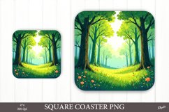 Green Forest Nature PNG.Spring Coaster PNG Product Image 1