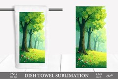 Nature Sublimation. Spring, Summer Dish Towel PNG Product Image 1