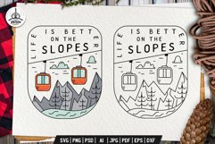 Preview-of-color-and-black-Christmas-Camp-Badges-with-mountains-and-quote-Better-on-the-Slopes-Winter-Camp-Labels