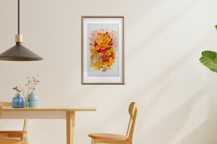 1 Watercolor drawing. Abstract flowers, Autumn Product Image 2