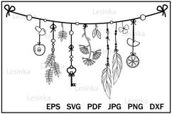 Festive garland in boho style, svg Product Image 2