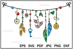 Festive garland in boho style, svg Product Image 1
