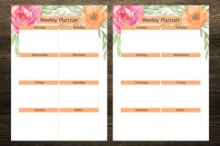 Orange and Pink Watercolor Flowers Digital Planners Product Image 3