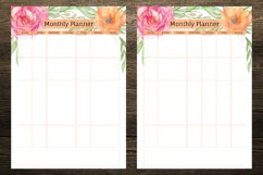 Orange and Pink Watercolor Flowers Digital Planners Product Image 4