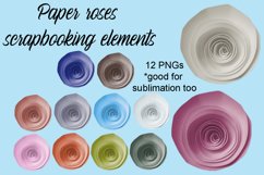 Paper roses scrapbooking elements Product Image 1