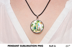 Surfboard Pendant Sublimation. Jewelry PNG Product Image 1