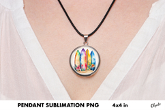 Surfboard Pendant Sublimation. Jewelry PNG Product Image 1