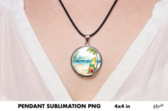 Surfboard Pendant Sublimation. Jewelry PNG Product Image 1