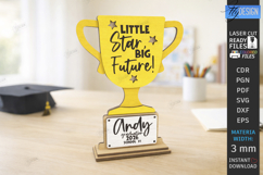 Personalized Kids Graduation Award Laser Cut | Grad 2026 SVG Product Image 1