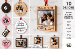 Personalized Song Ornaments Bundle Laser Cut. Valentine SVG Product Image 1