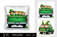 Pillow St Patricks Day PNG. Pillow Case Sublimation PNG Product Image 1