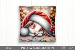 Animal Baby Sleeping Sublimation. Christmas Pillow PNG Product Image 1