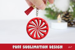 3D Inflated Design. Christmas Keychain Product Image 1