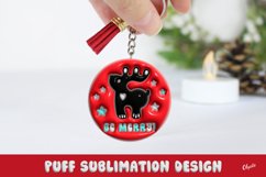 Christmas Ornament Sublimation. 3D Puff Reindeer PNG Product Image 1