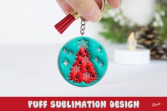 Christmas Keychain PNG. 3D Inflated Christmas Tree Product Image 1