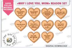 "WHY I LOVE YOU MOM" Box Laser Cut. Mother's Day SVG Product Image 2
